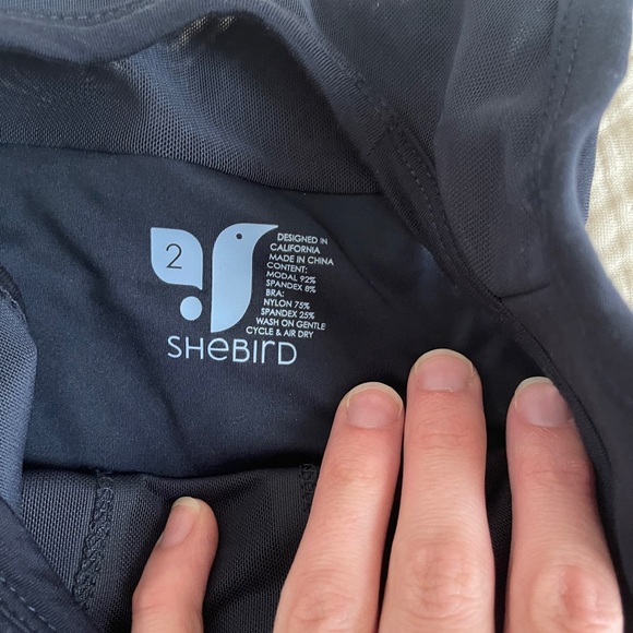 SheBird The Tunic Tank Dress Sz S(SheBird Sz 2) navy blue with pockets - Picture 5 of 11